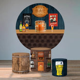 Dunkel Blau Holz Hintergrund Bausatz Für Geburtstag Party Bar